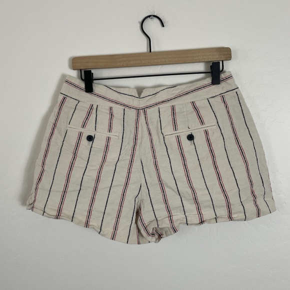 Striped Pleated High Glam Girly Picnic Summer Spring Modern Hip Artsy Shorts - Picture 2 of 5